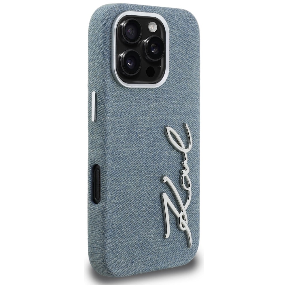 Karl Lagerfeld Signature Denim - θήκη για Apple iPhone 16 Pro Max - Μπλε - Image 4