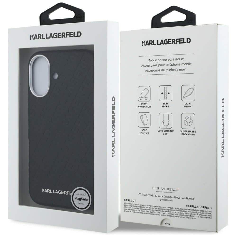 Karl Lagerfeld FW Stamped Karl - θήκη για Apple iPhone 16 - Μαύρο - Image 8