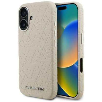 Karl Lagerfeld FW Stamped Karl - θήκη για Apple iPhone 16 - Μπεζ