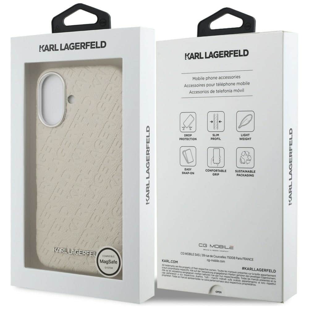 Karl Lagerfeld FW Stamped Karl - θήκη για Apple iPhone 16 - Μπεζ - Image 8