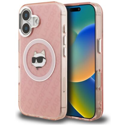 Karl Lagerfeld IML Choupette Head Logo - θήκη για Apple iPhone 16 - Ροζ