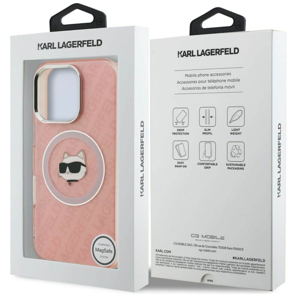 Karl Lagerfeld IML Choupette Head Logo - θήκη για Apple iPhone 16 Pro - Ροζ - Image 8