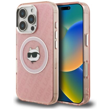 Karl Lagerfeld IML Choupette Head Logo - θήκη για Apple iPhone 16 Pro Max - Ροζ