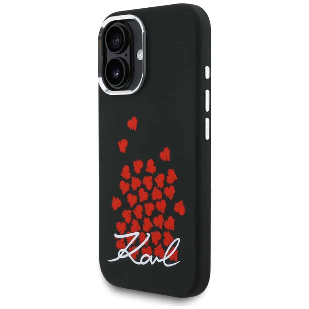 Karl Lagerfeld Σιλικόνης με Σήμα Καρδιάς MagSafe - θήκη για Apple iPhone 16 - Μαύρο - Image 2