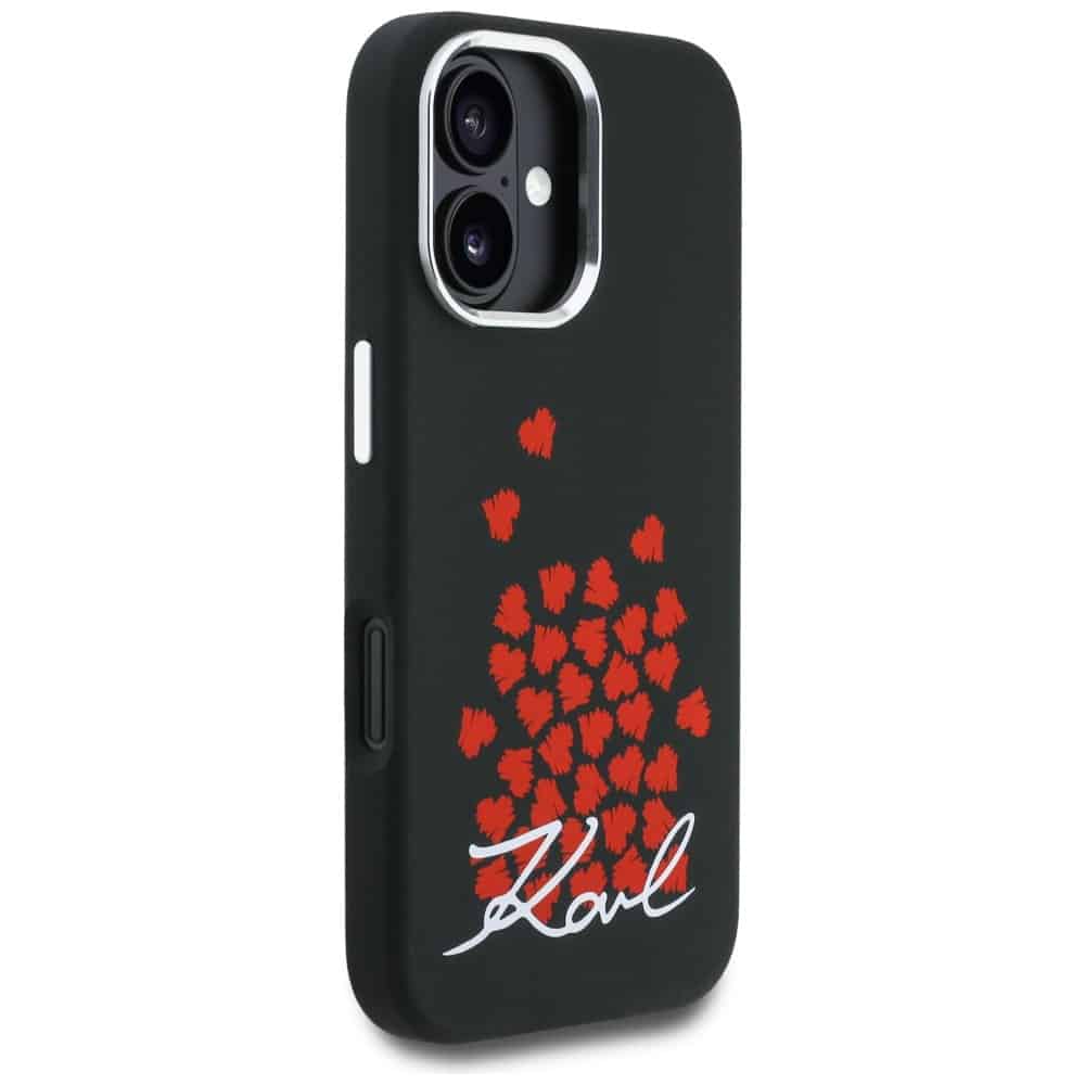 Karl Lagerfeld Σιλικόνης με Σήμα Καρδιάς MagSafe - θήκη για Apple iPhone 16 - Μαύρο - Image 4