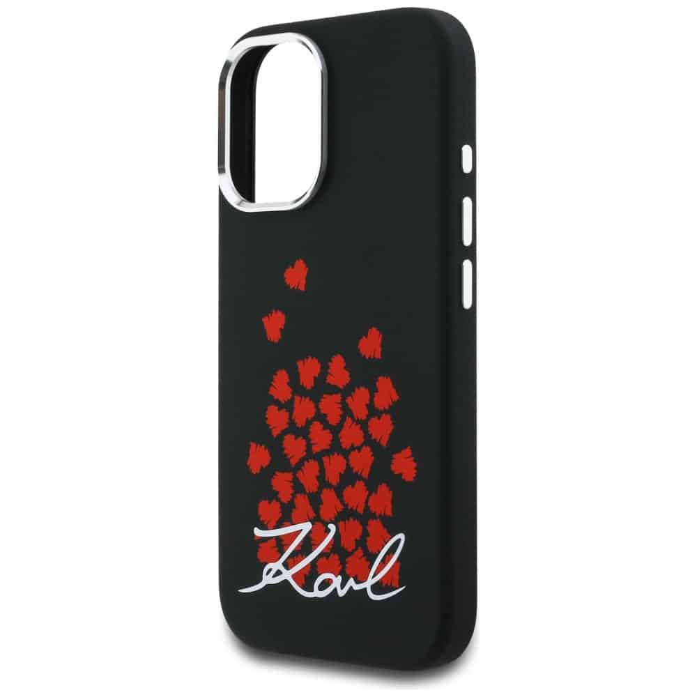 Karl Lagerfeld Σιλικόνης με Σήμα Καρδιάς MagSafe - θήκη για Apple iPhone 16 - Μαύρο - Image 6