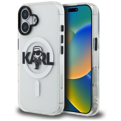 Karl Lagerfeld IML Karl Sketch Logo MagSafe - θήκη για Apple iPhone 16 - Διάφανο