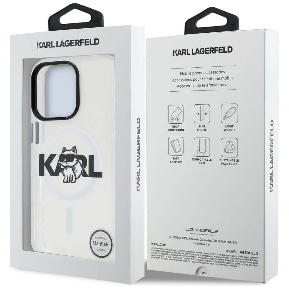 Karl Lagerfeld IML Choupette Head Sketch - θήκη για Apple iPhone 16 Pro - Διάφανο - Image 8