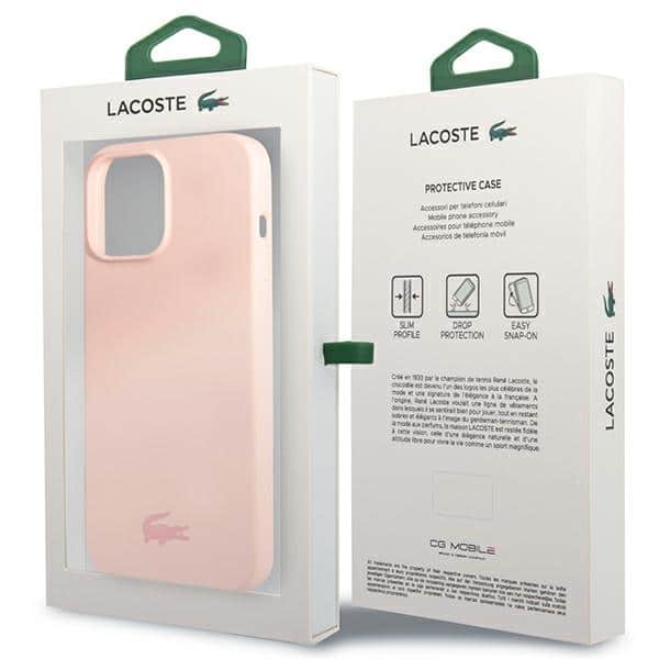 Lacoste Σιλικόνη - θήκη για Apple iPhone 13 Pro - Ροζ - Image 8