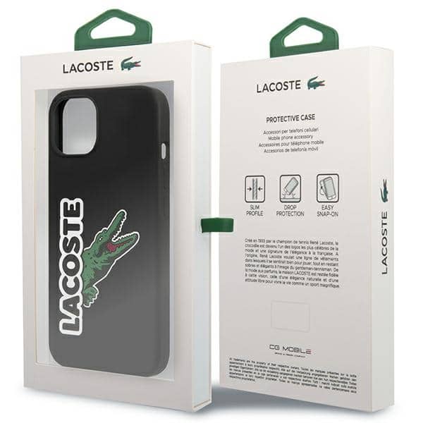 Lacoste LCHC13SSHK iPhone 13 mini 5,4" μαύρη σκληρή θήκη με κεφαλή σιλικόνης σε σχήμα κροκόδειλου - Image 8