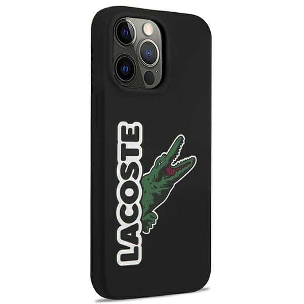 Lacoste LCHC13XSHK iPhone 13 Pro Max 6,7" μαύρη σκληρή θήκη με κεφαλή σιλικόνης σε σχήμα κροκόδειλου - Image 4