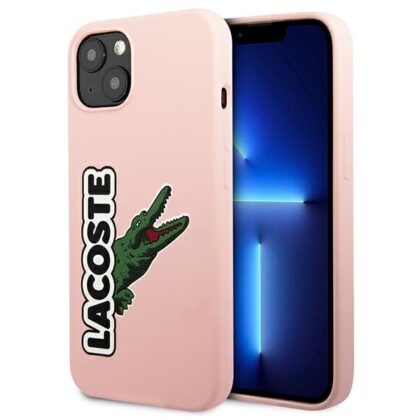 Lacoste LCHC13MSHI iPhone 13 6,1" ροζ σκληρή θήκη σιλικόνης με κεφαλή κροκόδειλου
