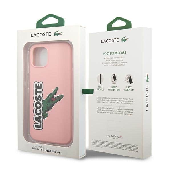 Lacoste LCHC13MSHI iPhone 13 6,1" ροζ σκληρή θήκη σιλικόνης με κεφαλή κροκόδειλου - Image 8