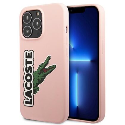Lacoste Silicone Head Crocodile - θήκη για Apple iPhone 13 Pro - Ροζ