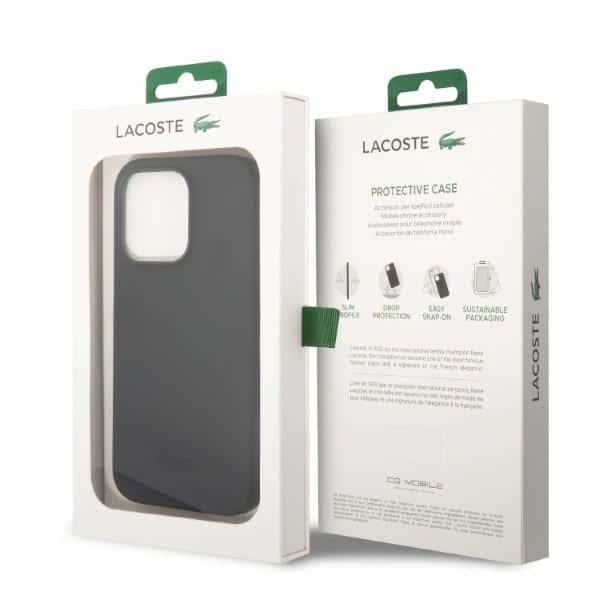 Lacoste Σιλικόνη Plain - θήκη για Apple iPhone 14 Pro - Μαύρο - Image 8
