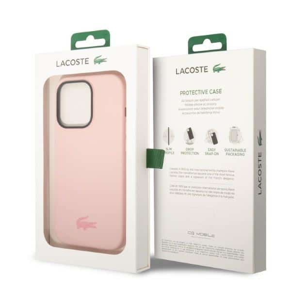Lacoste Σιλικόνη Απλή - θήκη για Apple iPhone 14 Pro Max - Ροζ - Image 8