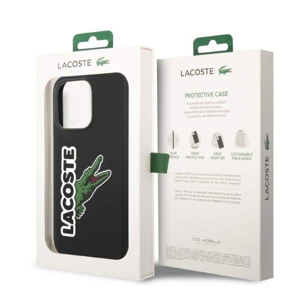 Lacoste Σιλικόνη Κροκόδειλος - θήκη για Apple iPhone 14 Pro Max - Μαύρο - Image 8