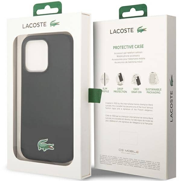 Σκληρή θήκη Lacoste LCHMP14LSLOK για iPhone 14 Pro 6,1" σε μαύρο χρώμα με σιλικόνη και MagSafe - Image 8