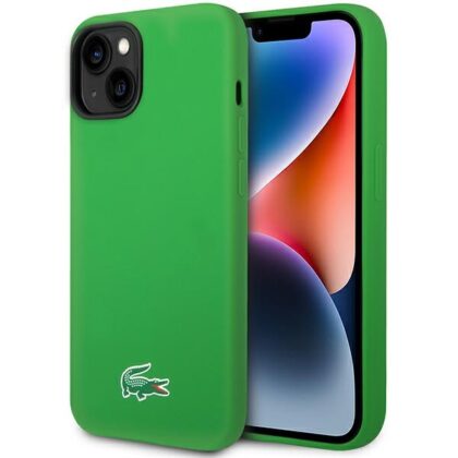 Lacoste LCHMP14SSLON Σκληρή θήκη iPhone 14 / 15 / 13 6,1" σε πράσινο χρώμα με σιλικόνη και MagSafe