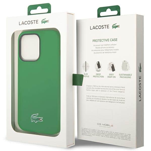 Σκληρή θήκη Lacoste LCHMP14LSLON για iPhone 14 Pro 6,1" σε πράσινο χρώμα με σιλικόνη και MagSafe - Image 8