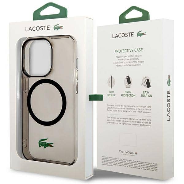 Lacoste LCHMP14XULOK Μαύρη σκληρή θήκη για iPhone 14 Pro Max 6,7" με διαφανή σχεδιασμό και MagSafe - Image 8