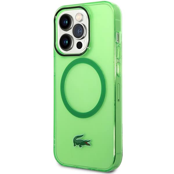 Σκληρή θήκη Lacoste LCHMP14LULON για iPhone 14 Pro 6,1" σε πράσινο χρώμα με διαφανή σχεδίαση και MagSafe - Image 2