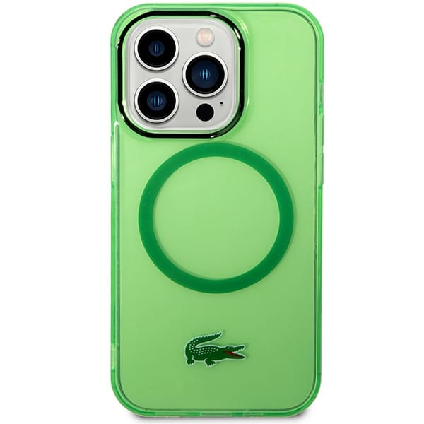 Σκληρή θήκη Lacoste LCHMP14LULON για iPhone 14 Pro 6,1" σε πράσινο χρώμα με διαφανή σχεδίαση και MagSafe - Image 3