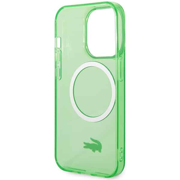 Σκληρή θήκη Lacoste LCHMP14LULON για iPhone 14 Pro 6,1" σε πράσινο χρώμα με διαφανή σχεδίαση και MagSafe - Image 7