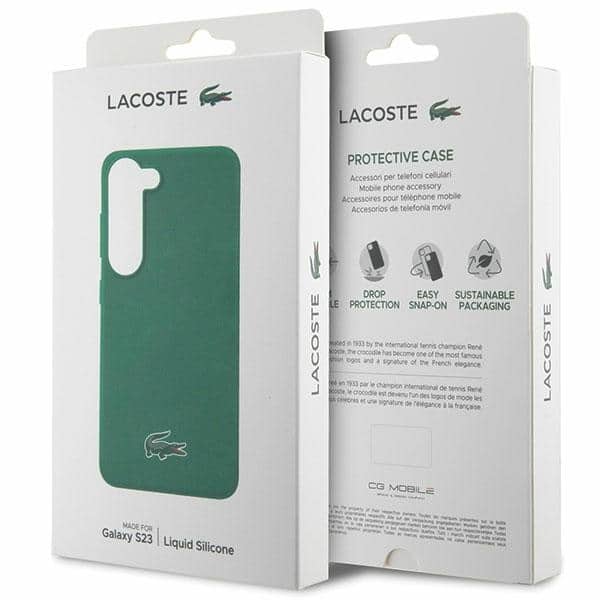 Σκληρή θήκη Lacoste LCHCS23SSLON S23 S911 σε πράσινο χρώμα με σιλικόνη - Image 8
