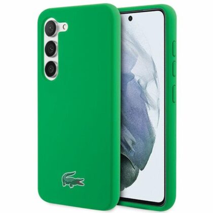Σκληρή θήκη Lacoste LCHCS23SSLON S23 S911 σε πράσινο χρώμα με σιλικόνη