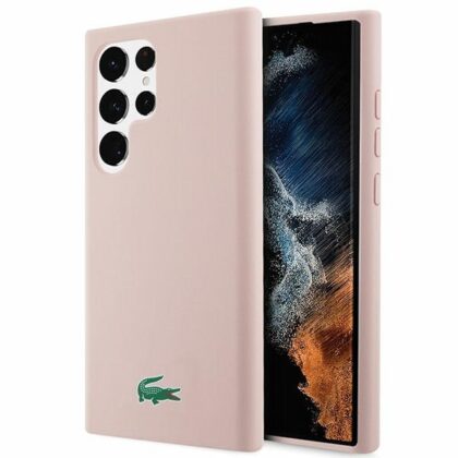 Lacoste Σιλικόνη Κροκοδείλου Λογότυπο - θήκη για Samsung Galaxy S23 Ultra - Ροζ