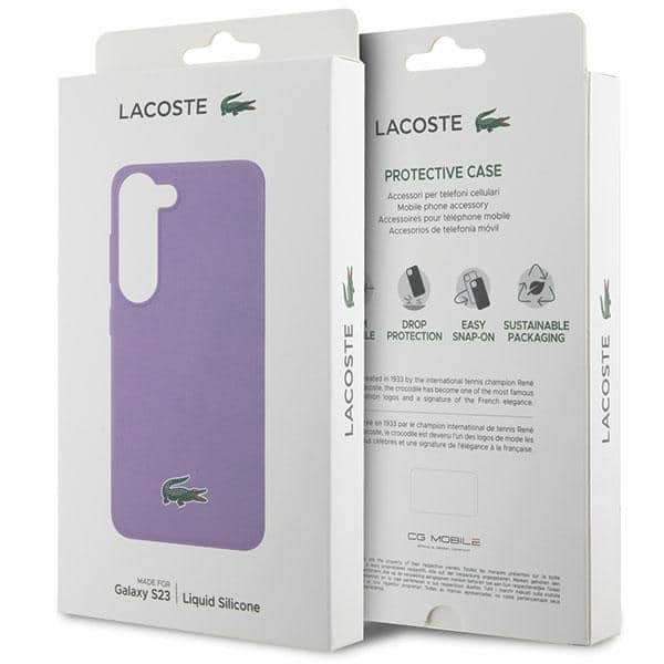 Σκληρή θήκη Lacoste LCHCS23SSLOU S23 S911 μωβ/λεβάντα με σιλικόνη - Image 8