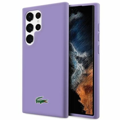 Lacoste Σιλικόνη Κροκόδειλος Λογότυπο - θήκη για Samsung Galaxy S23 Ultra - Μωβ