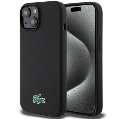 Lacoste Σιλικόνη Κροκόδειλος Λογότυπο MagSafe - θήκη για Apple iPhone 15 / 14 13 - Μαύρο