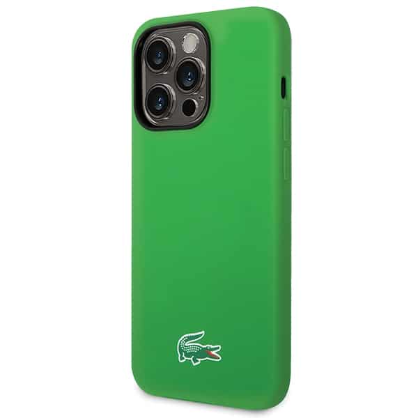 Σκληρή θήκη Lacoste LCHMP15LSLON για iPhone 15 Pro 6,1" σε πράσινο χρώμα με σιλικόνη και MagSafe - Image 2