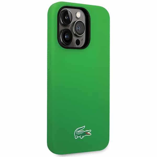 Σκληρή θήκη Lacoste LCHMP15LSLON για iPhone 15 Pro 6,1" σε πράσινο χρώμα με σιλικόνη και MagSafe - Image 4
