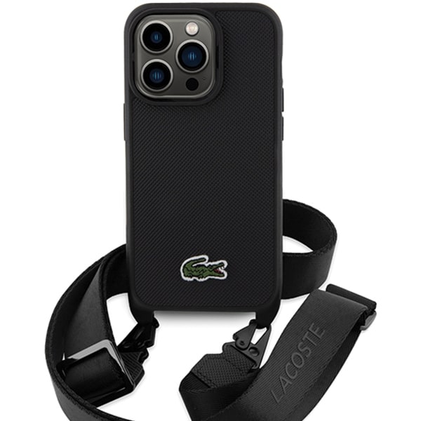 Lacoste Iconic Petit Pique Crossbody - θήκη για Apple iPhone 15 Pro Max - Μαύρο - Image 2