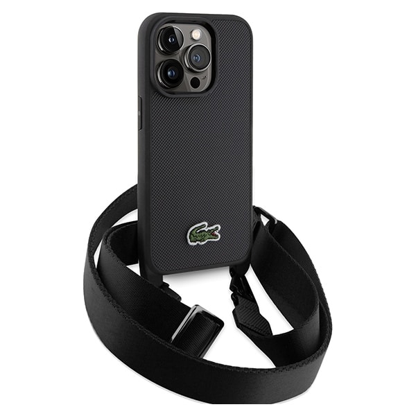 Lacoste Iconic Petit Pique Crossbody - θήκη για Apple iPhone 15 Pro Max - Μαύρο - Image 3