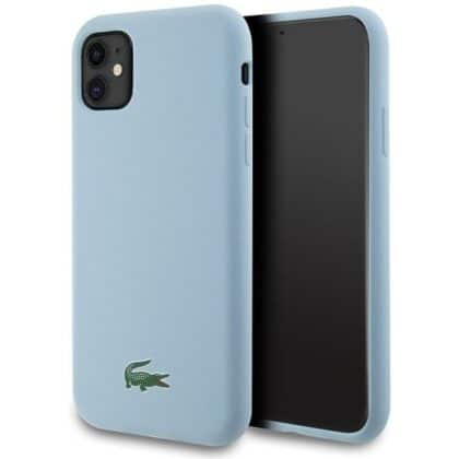 Lacoste LCHMN61SLOLB γαλάζια σκληρή θήκη για iPhone 11 / Xr 6.1" με λογότυπο σιλικόνης Croc και MagSafe