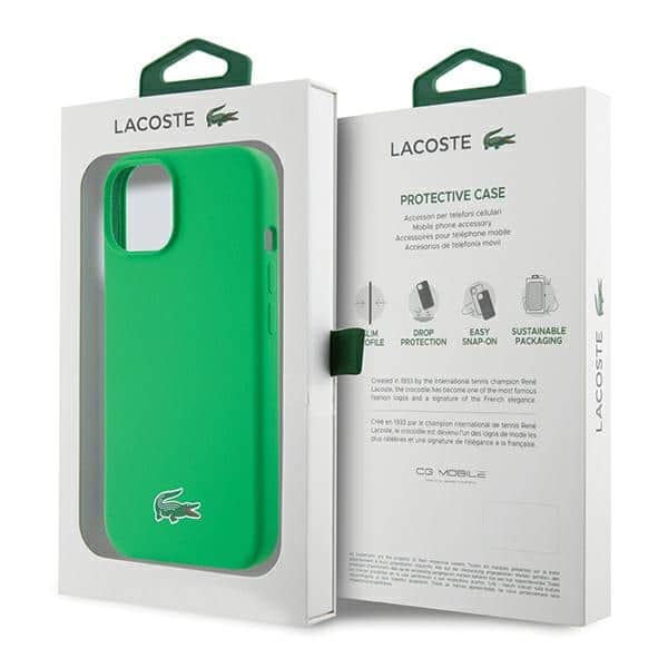 Lacoste Silicone Croc Logo MagSafe - θήκη για Apple iPhone 15 Plus / 14 - Πράσινο - Image 8