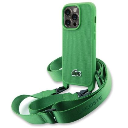Lacoste LCHCP14LSPVCN Σκληρή θήκη iPhone 14 Pro 6,1" σε πράσινο χρώμα, Iconic Petit Pique, χιαστί