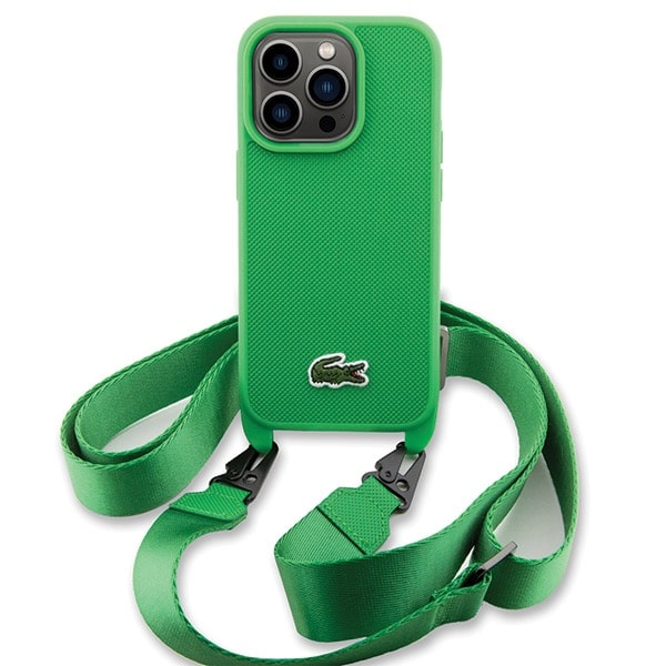 Lacoste LCHCP14LSPVCN Σκληρή θήκη iPhone 14 Pro 6,1" σε πράσινο χρώμα, Iconic Petit Pique, χιαστί - Image 2
