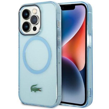 Lacoste LCHMP15LULOLB iPhone 15 Pro 6,1" μπλε σκληρή θήκη Διαφανές MagSafe
