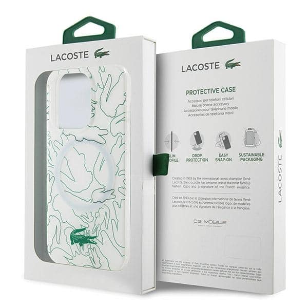 Lacoste Double Layer Repeat MagSafe - θήκη για Apple iPhone 15 Pro Max - Λευκό - Image 8