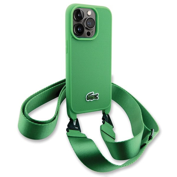 Lacoste LCHCP15XSPVCN Σκληρή θήκη iPhone 15 Pro Max 6,7" σε πράσινο χρώμα, Iconic Petit Pique, χιαστί - Image 3