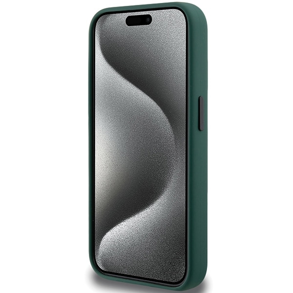 Lacoste LCHCP15LGRAK Σκληρή θήκη σιλικόνης για iPhone 15 Pro 6.1" μαύρη με γκράφιτι - Image 5