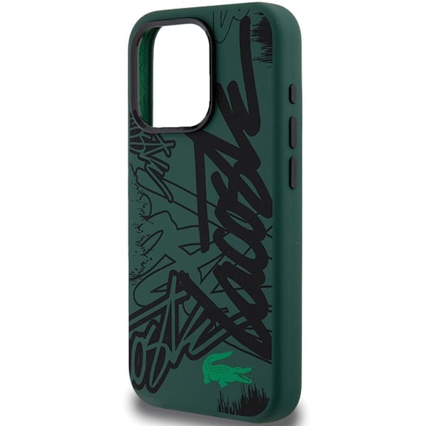 Lacoste LCHCP15LGRAK Σκληρή θήκη σιλικόνης για iPhone 15 Pro 6.1" μαύρη με γκράφιτι - Image 6