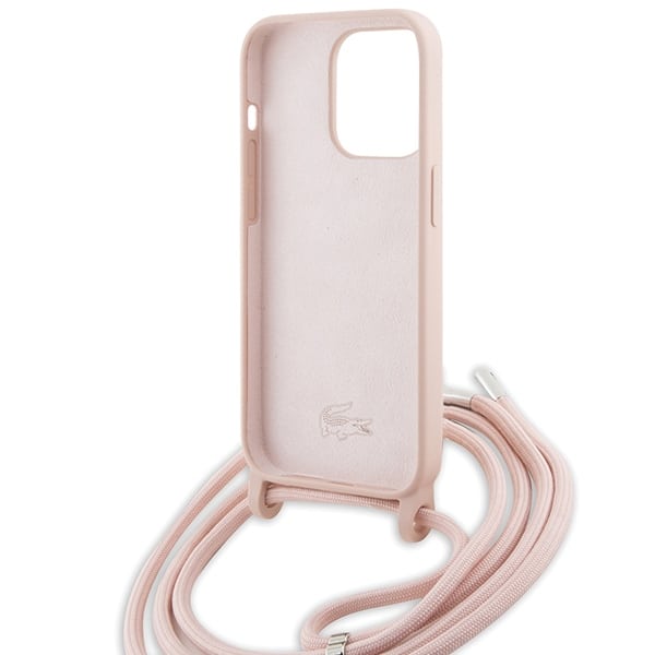 Lacoste Σιλικόνη Κορδόνι - θήκη για Apple iPhone 15 Pro Max / 14 13 - Ροζ - Image 6