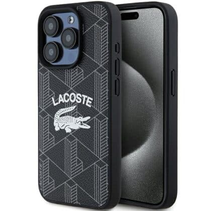 Lacoste Monogram Vintage Logo MagSafe - θήκη για Apple iPhone 15 Pro Max - Μαύρο