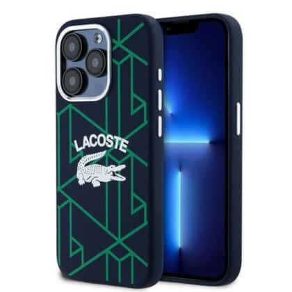 Lacoste LCHMP15XSBIV iPhone 15 Pro Max Σκληρή θήκη 6,7" σε μπλε χρώμα από σιλικόνη με μονόγραμμα και vintage λογότυπο Ma